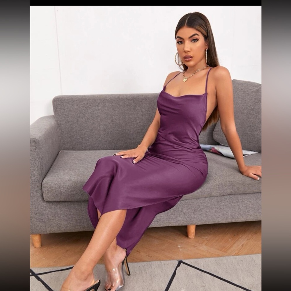 Crisscross split dress